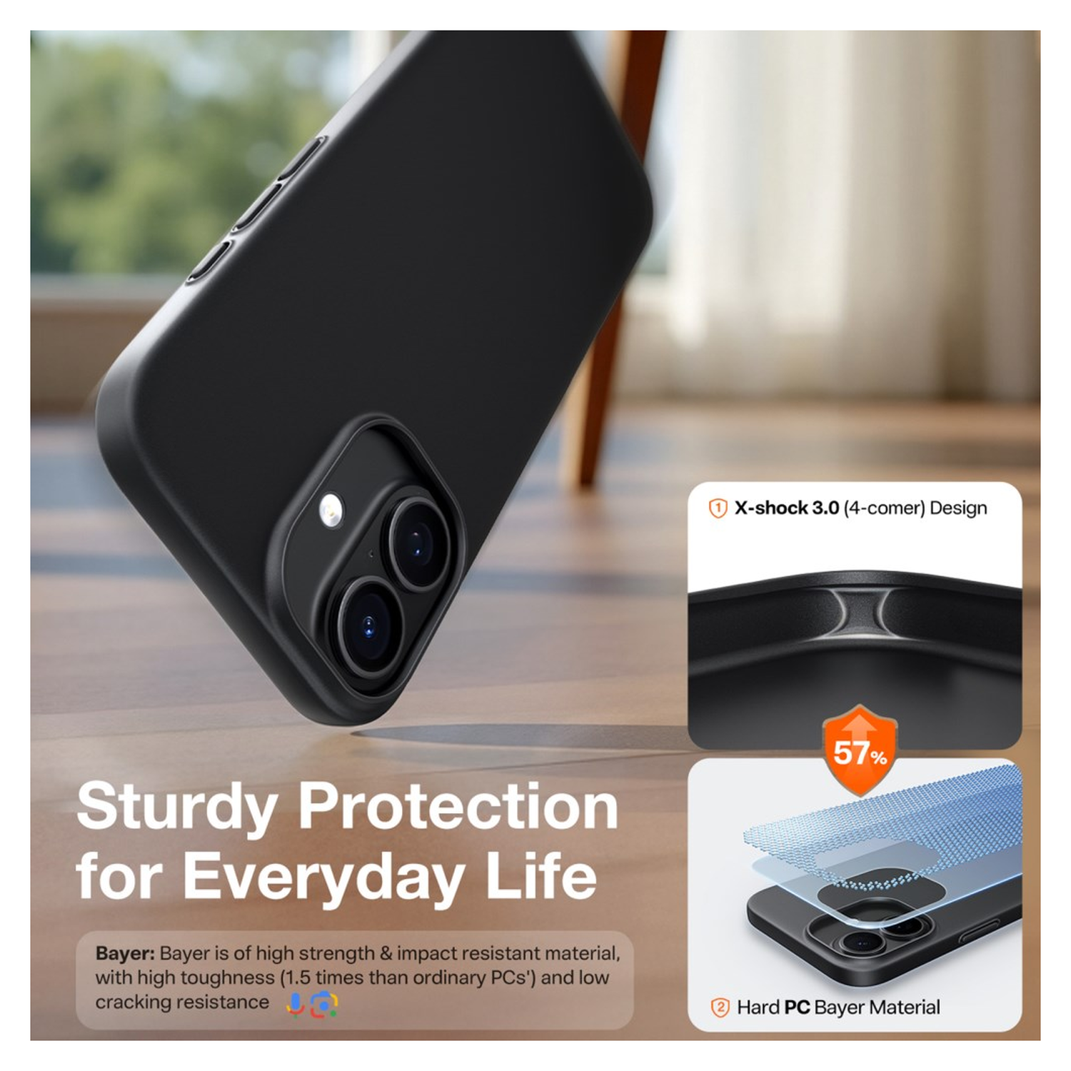 TORRAS Slim Fit Mag Apple iPhone 17 Hoesje MagSafe Back Cover Zwart afbeelding 7