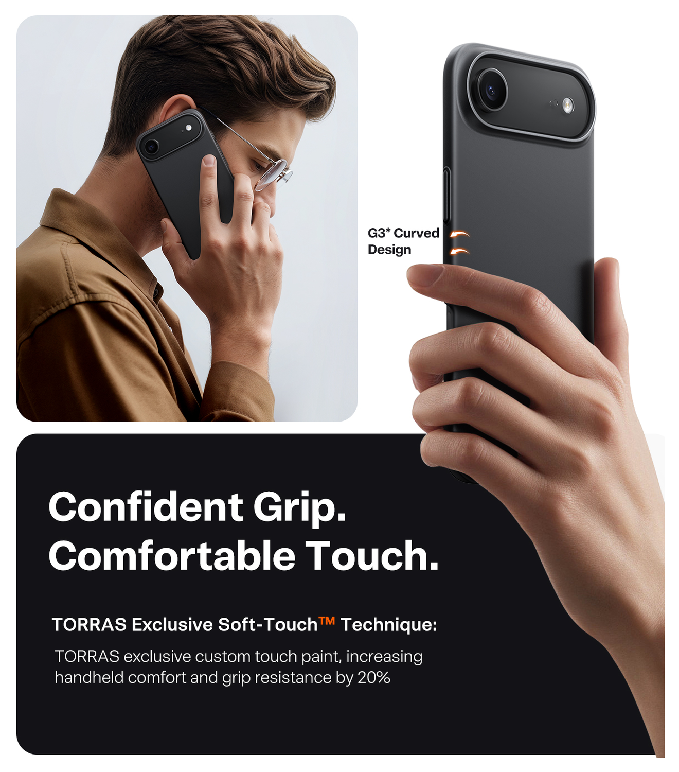 TORRAS Slim Fit Mag Apple iPhone 17 Air Hoesje MagSafe Back Cover Zwart afbeelding 7