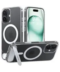 TORRAS Pstand iPhone 17 Hoesje MagSafe Kickstand Back Cover Transparant afbeelding