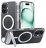 TORRAS Pstand iPhone 17 Hoesje MagSafe Kickstand Back Cover Transparant