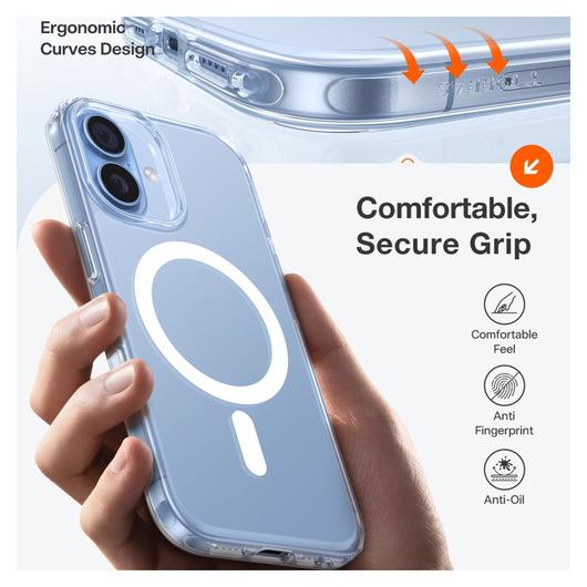 TORRAS Guardian Magnetic iPhone 17 Hoesje MagSafe Back Cover Transparant afbeelding 4