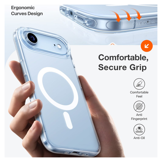 TORRAS Guardian Magnetic iPhone Air Hoesje MagSafe Transparant afbeelding 3