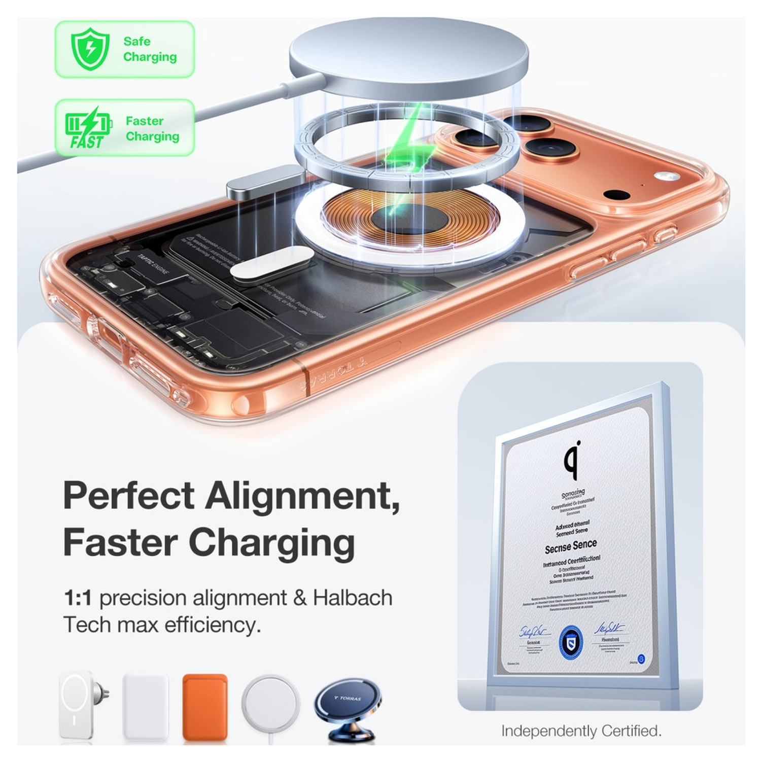 TORRAS Guardian Magnetic iPhone 17 Pro Max Hoesje MagSafe Back Cover Transparant afbeelding 8