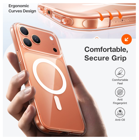 TORRAS Guardian Magnetic iPhone 17 Pro Max Hoesje MagSafe Back Cover Transparant afbeelding 5