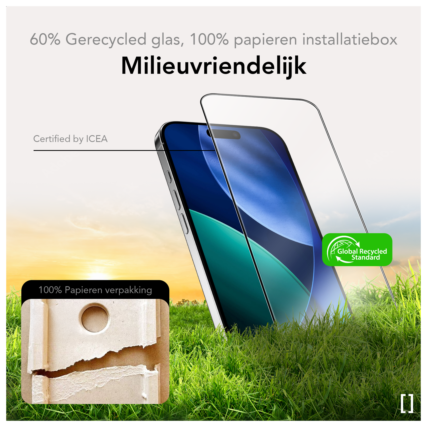 NEKIT Pure Apple iPhone 17 Tempered GRS Glass Installatiebox (2-Pack) afbeelding 6