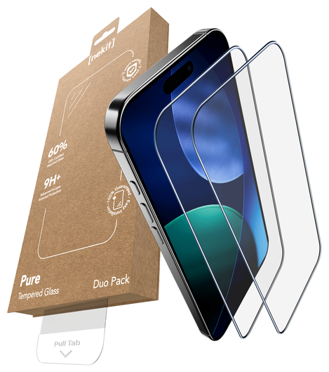 NEKIT Pure Apple iPhone 17 Tempered GRS Glass Installatiebox (2-Pack) afbeelding 2