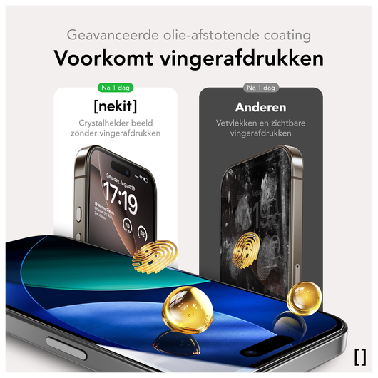 NEKIT Pure Apple iPhone 17 Tempered GRS Glass Installatiebox (2-Pack) afbeelding 10