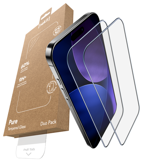 NEKIT Pure Apple iPhone Air Tempered GRS Glass Installatiebox (2-Pack) afbeelding 2