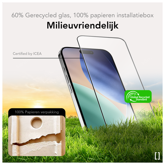 NEKIT Pure Apple iPhone Air Tempered GRS Glass Installatiebox (2-Pack) afbeelding 6