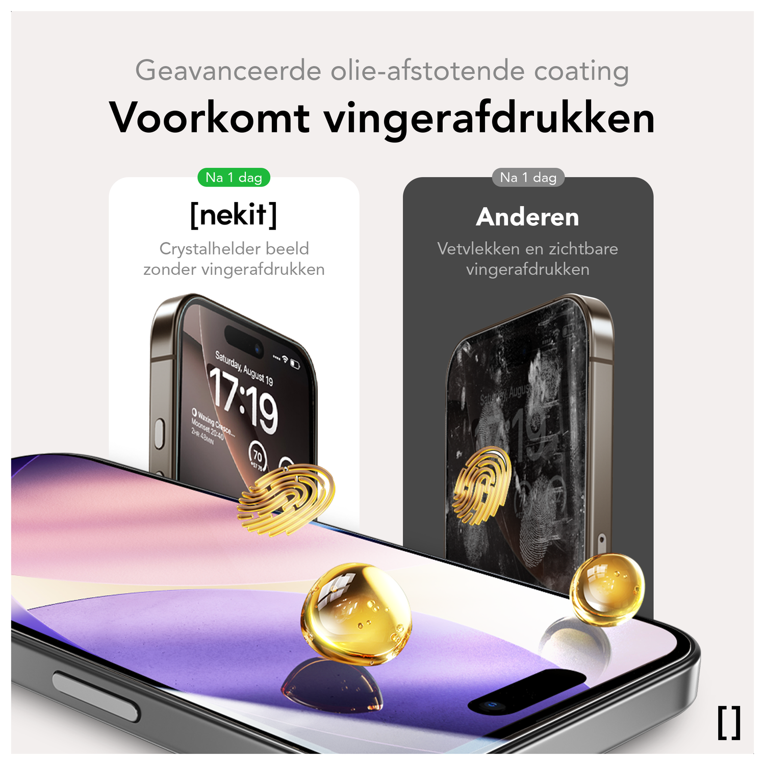 NEKIT Pure Apple iPhone 17 Pro Tempered GRS Glass Installatiebox (2-Pack) afbeelding 10