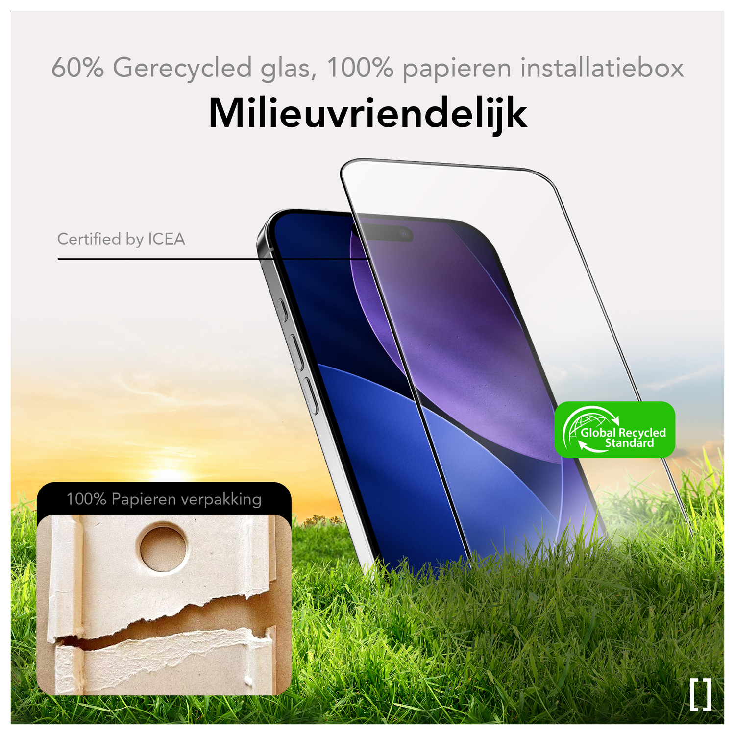 NEKIT Pure Apple iPhone 17 Pro Max Tempered GRS Glass Installatiebox (2-Pack) afbeelding 6