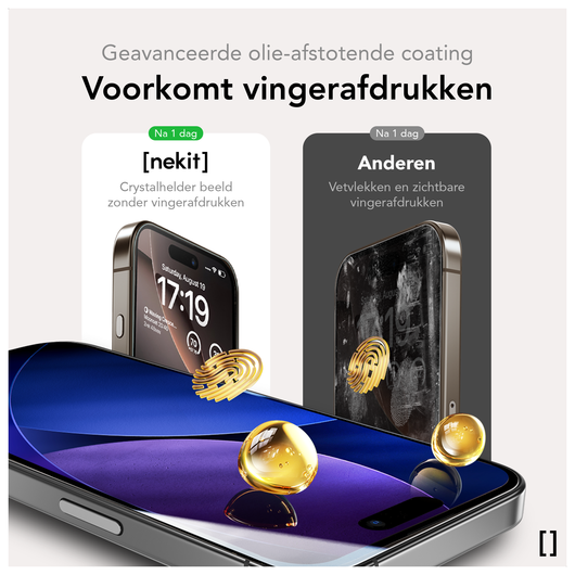 NEKIT Pure Apple iPhone 17 Pro Max Tempered GRS Glass Installatiebox (2-Pack) afbeelding 10