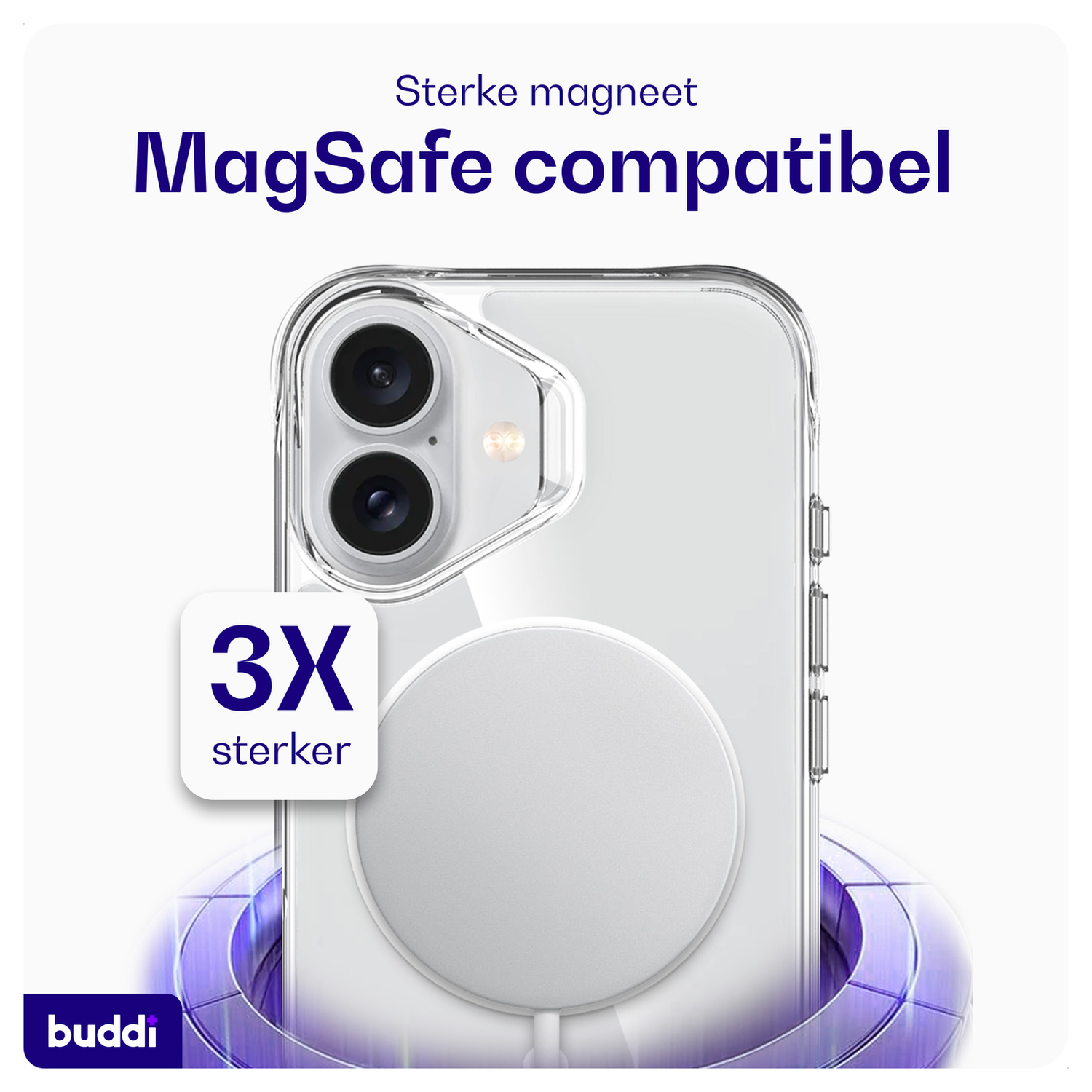 Buddi Core Apple iPhone 17 Hoesje MagSafe Back Cover Transparant afbeelding 3