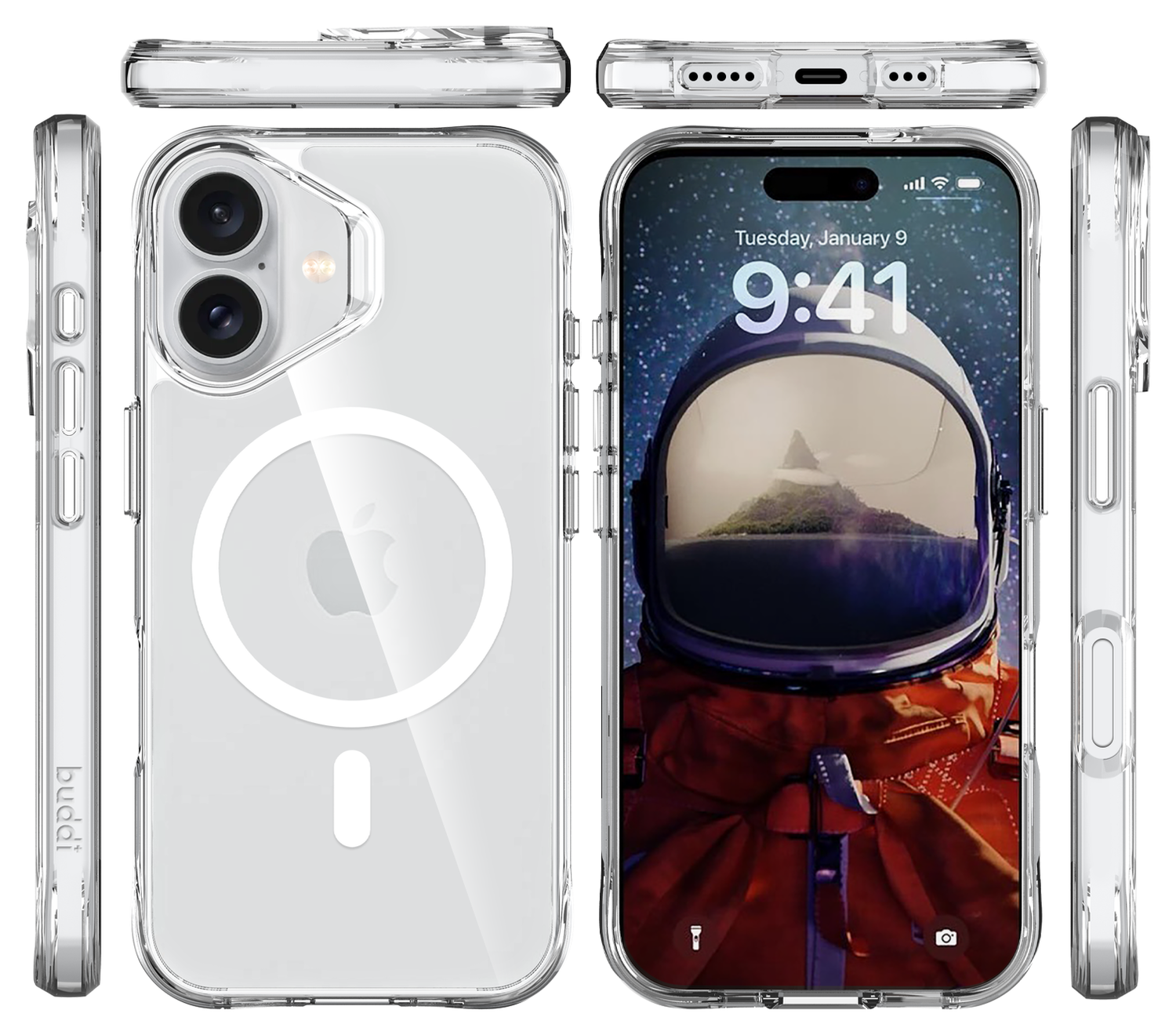 Buddi Core Apple iPhone 17 Hoesje MagSafe Back Cover Transparant afbeelding 10