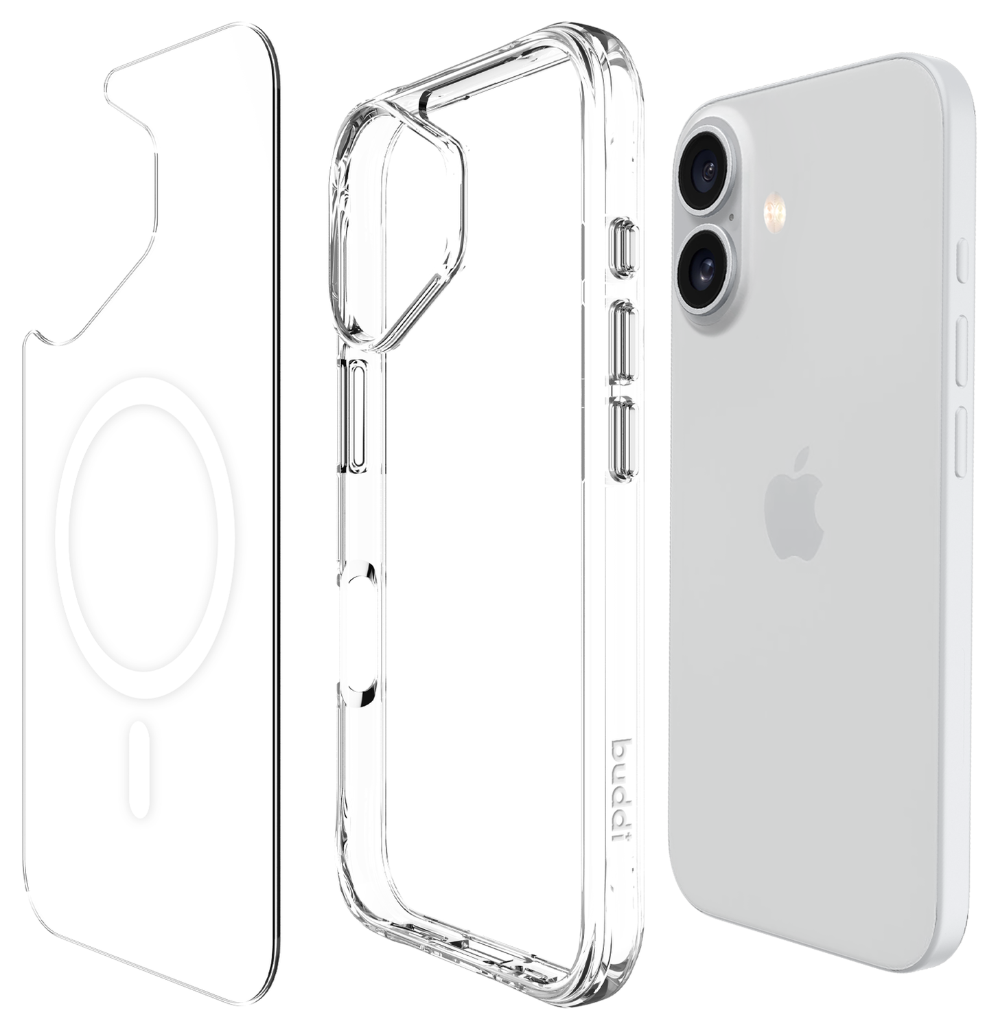 Buddi Core Apple iPhone 17 Hoesje MagSafe Back Cover Matte Transparant afbeelding 9