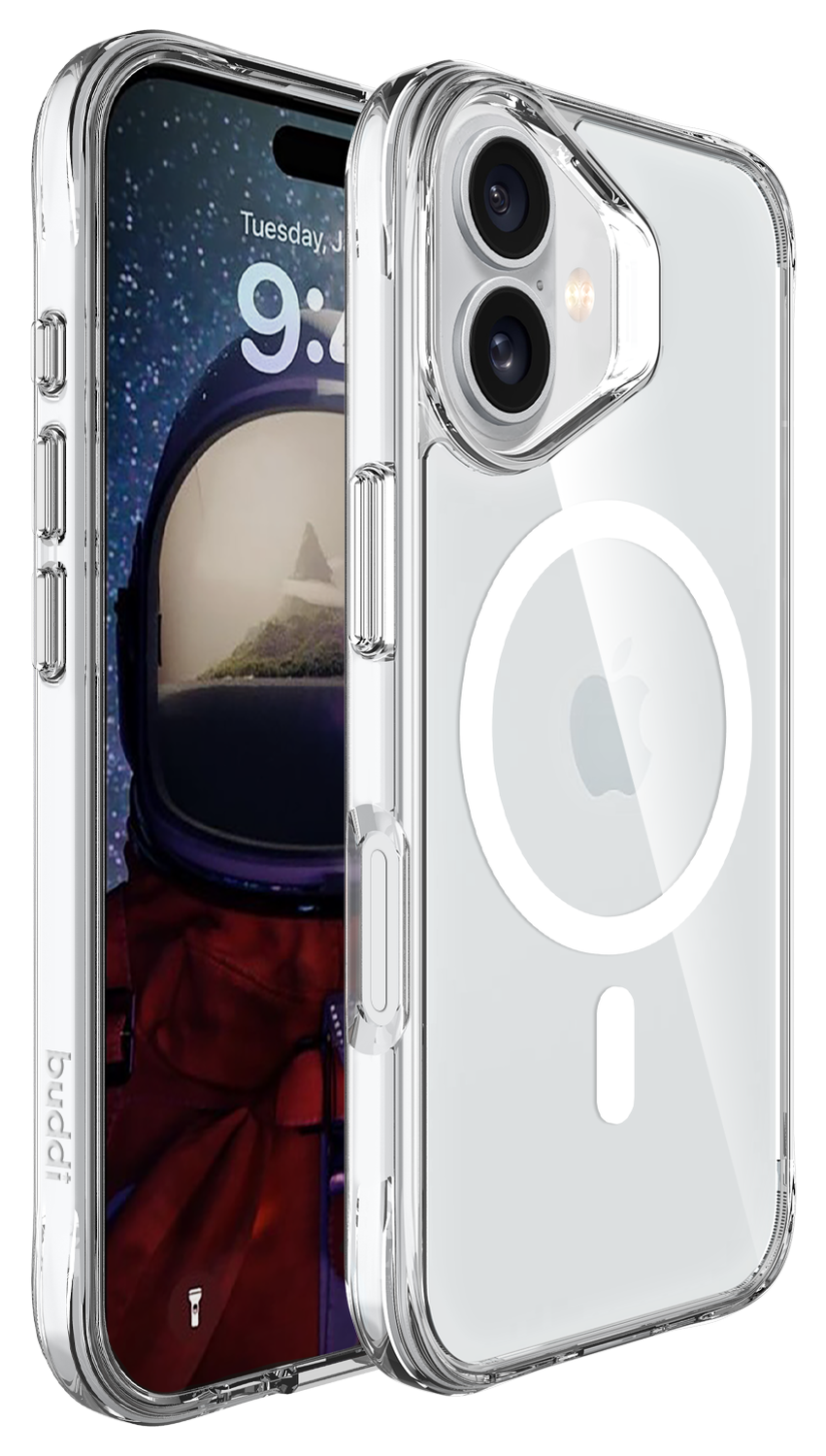 Buddi Core Apple iPhone 17 Hoesje MagSafe Back Cover Matte Transparant afbeelding 8