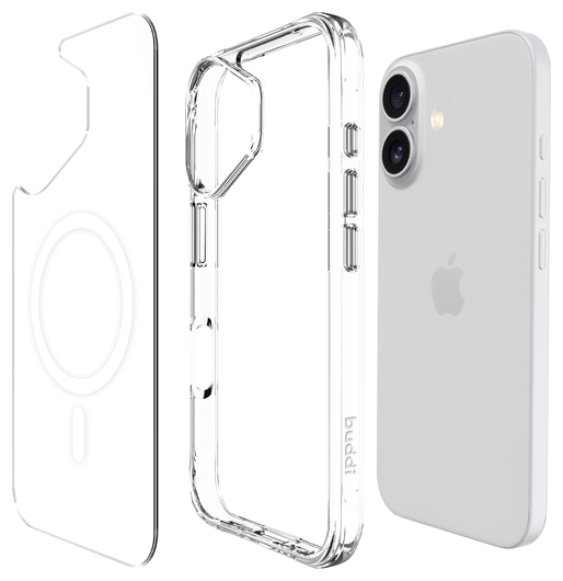 Buddi Core Apple iPhone 17 Hoesje MagSafe Back Cover Matte Transparant afbeelding 9