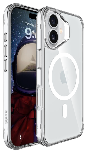 Buddi Core Apple iPhone 17 Hoesje MagSafe Back Cover Matte Transparant afbeelding 8