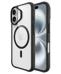 Buddi Hybrid Apple iPhone 17 Hoesje MagSafe Back Cover Transparant Zwart afbeelding