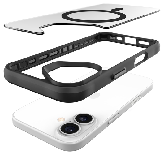 Buddi Hybrid Apple iPhone 17 Hoesje MagSafe Back Cover Transparant Zwart afbeelding 10