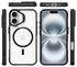 Buddi Hybrid Apple iPhone 17 Hoesje MagSafe Back Cover Transparant Zwart afbeelding 9