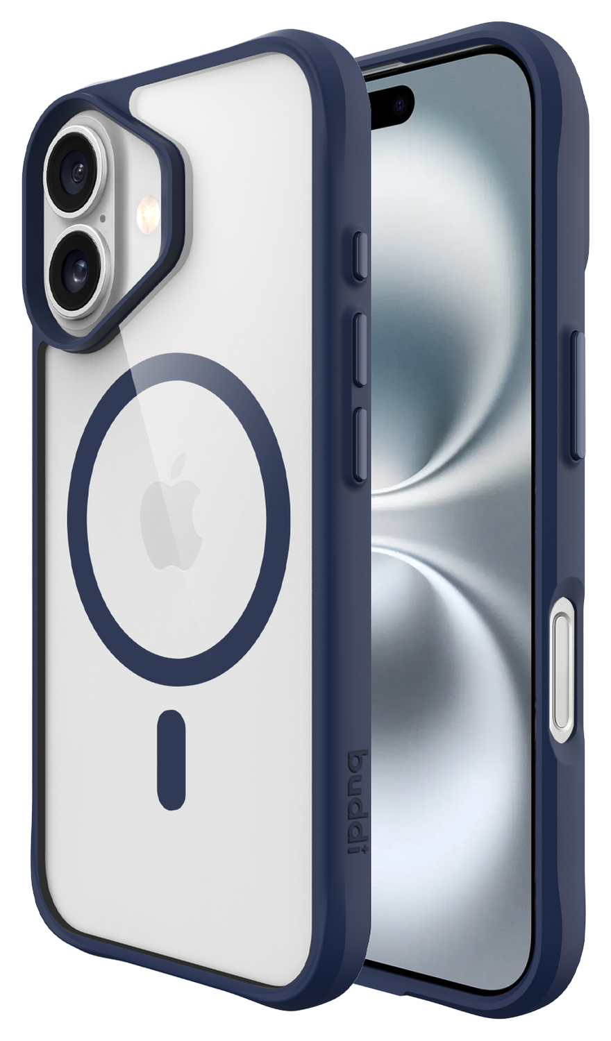 Buddi Hybrid Apple iPhone 17 Hoesje MagSafe Back Cover Transparant Blauw afbeelding 1