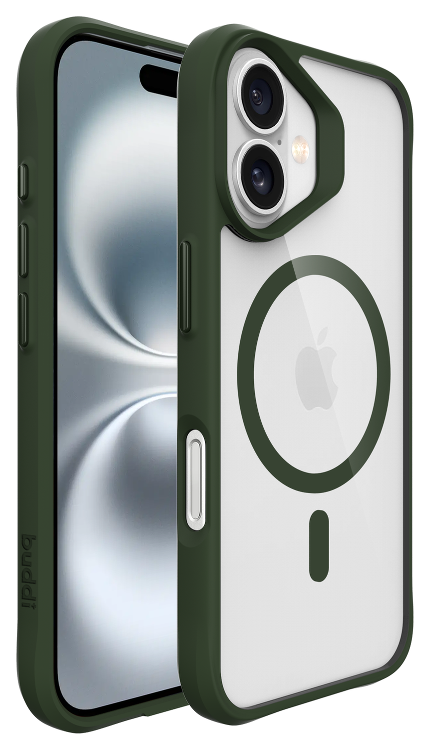 Buddi Hybrid Apple iPhone 17 Hoesje MagSafe Back Cover Transparant Groen afbeelding 8