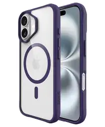 Buddi Hybrid Apple iPhone 17 Hoesje MagSafe Back Cover Transparant Paars afbeelding