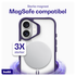Buddi Hybrid Apple iPhone 17 Hoesje MagSafe Back Cover Transparant Paars afbeelding 3