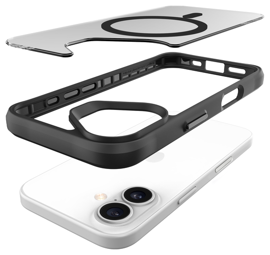 Buddi Hybrid Apple iPhone 17 Hoesje MagSafe Back Cover Matte Zwart afbeelding 10