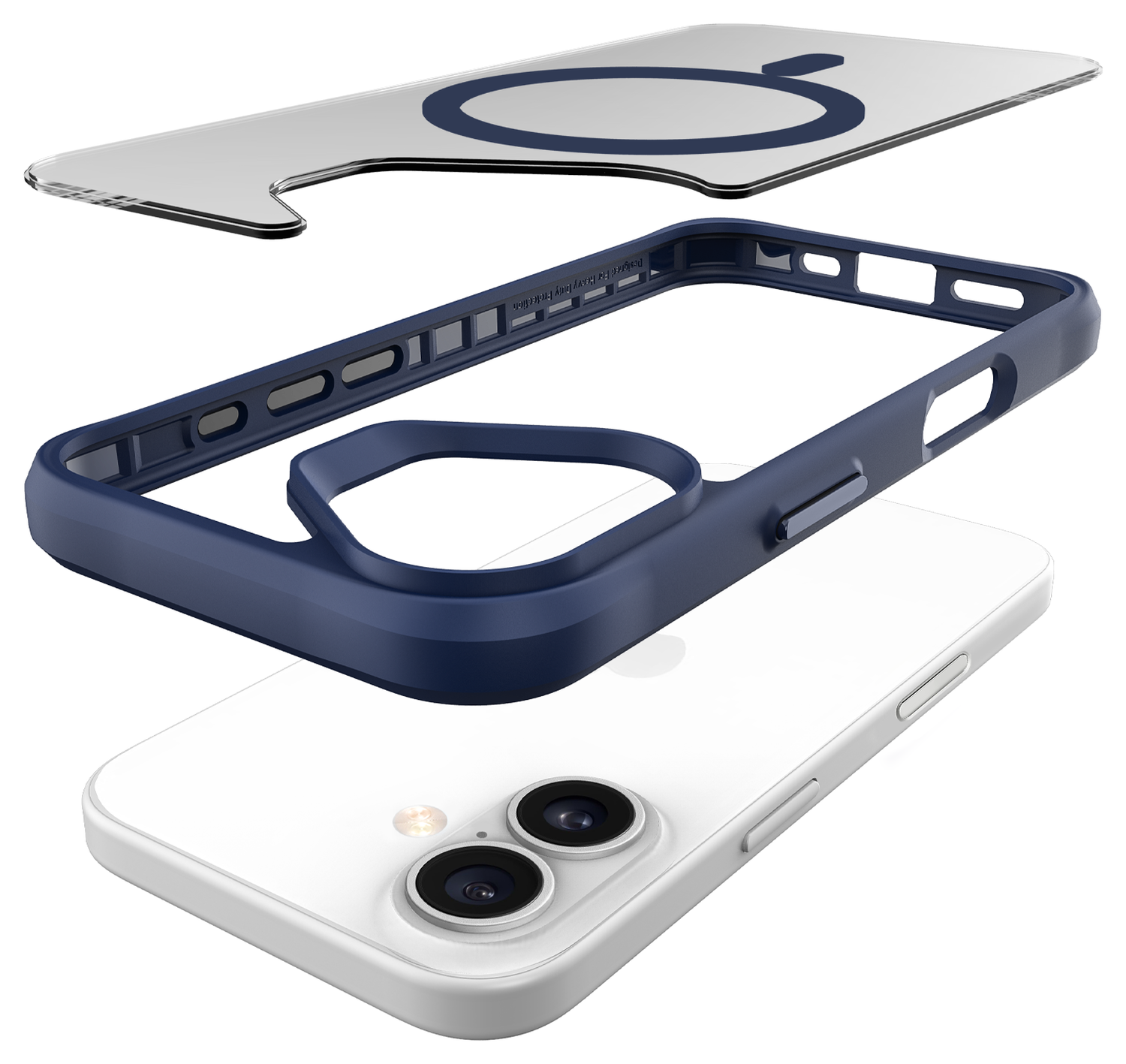 Buddi Hybrid Apple iPhone 17 Hoesje MagSafe Back Cover Matte Blauw afbeelding 10