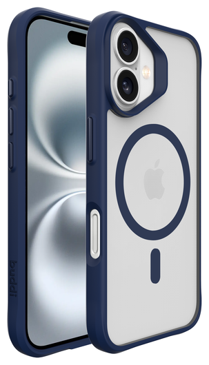Buddi Hybrid Apple iPhone 17 Hoesje MagSafe Back Cover Matte Blauw afbeelding 8