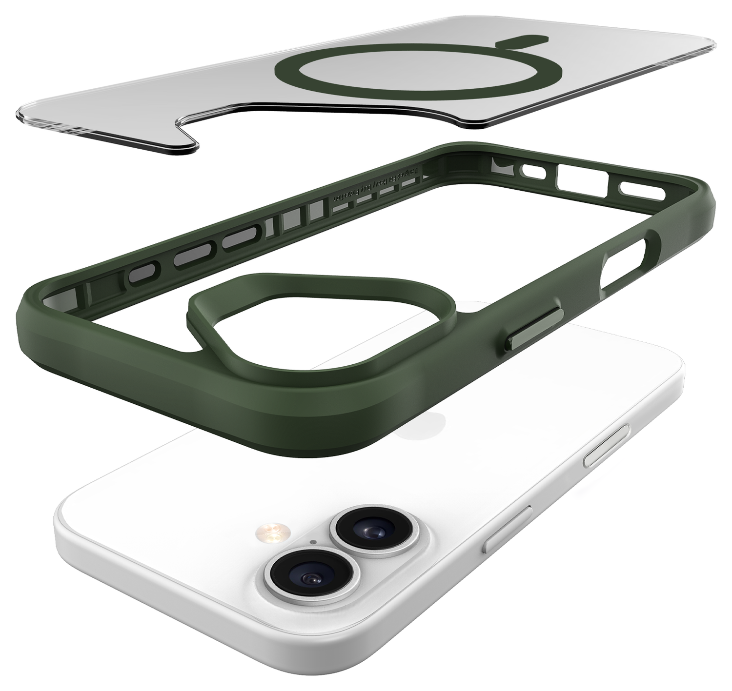 Buddi Hybrid Apple iPhone 17 Hoesje MagSafe Back Cover Matte Groen afbeelding 10