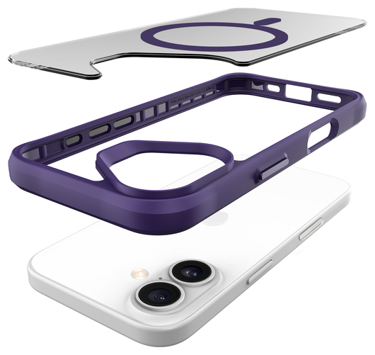 Buddi Hybrid Apple iPhone 17 Hoesje MagSafe Back Cover Matte Paars afbeelding 10