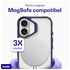 Buddi Hybrid Apple iPhone 17 Hoesje MagSafe Back Cover Matte Paars afbeelding 3