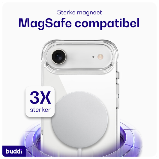 Buddi Core Apple iPhone Air Hoesje MagSafe Back Cover Transparant afbeelding 4