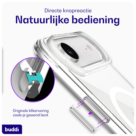 Buddi Core Apple iPhone Air Hoesje MagSafe Back Cover Transparant afbeelding 6