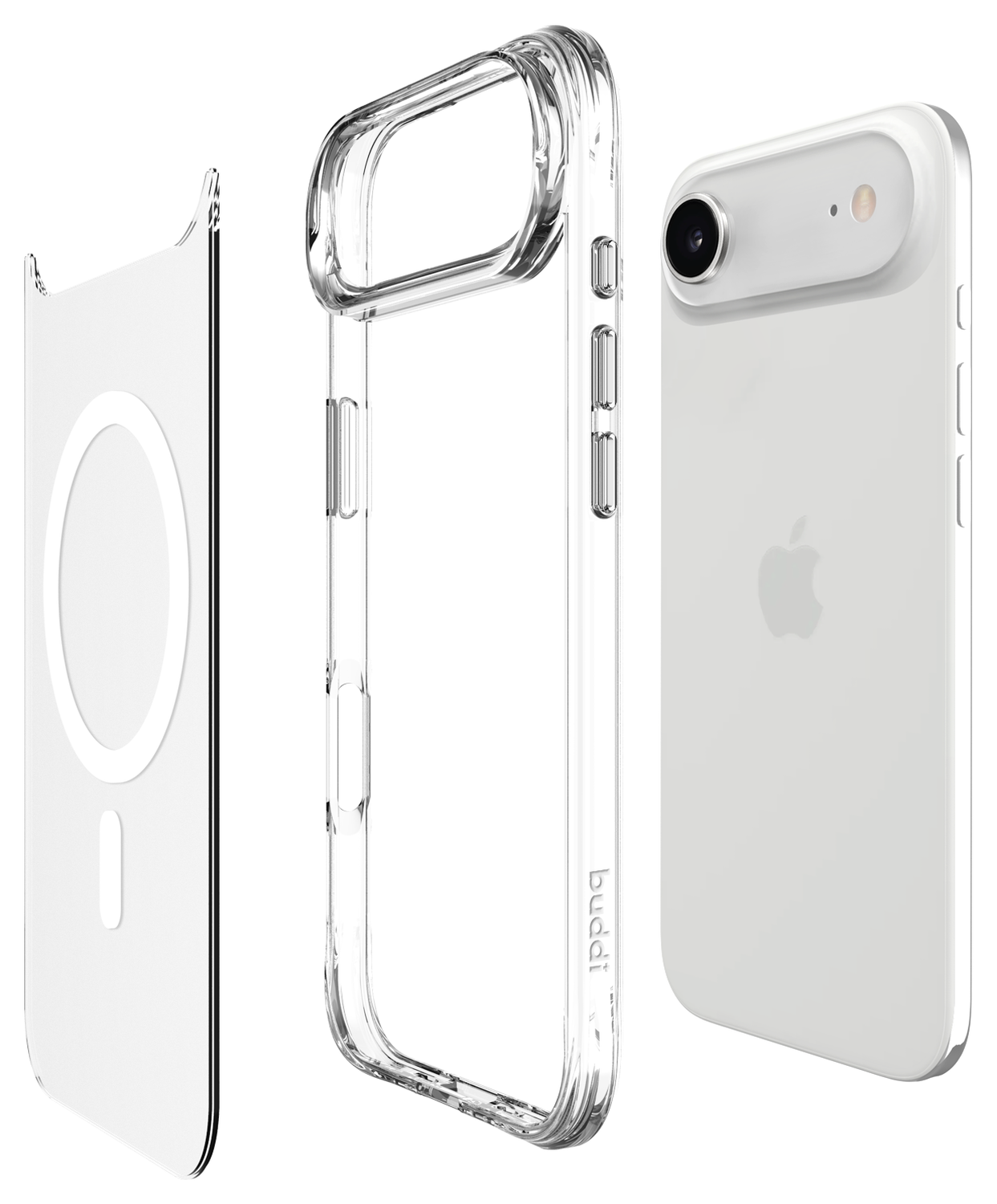Buddi Core Apple iPhone Air Hoesje MagSafe Back Cover Matte Transparant afbeelding 9