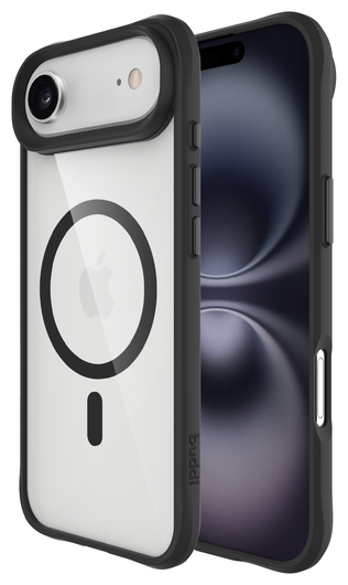 Buddi Hybrid Apple iPhone Air Hoesje MagSafe Back Cover Transparant Zwart afbeelding 1