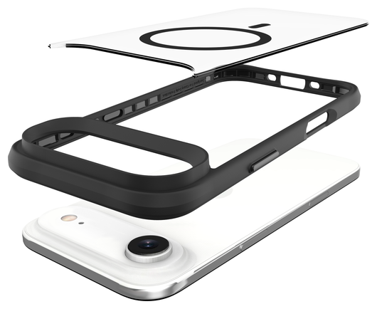 Buddi Hybrid Apple iPhone Air Hoesje MagSafe Back Cover Transparant Zwart afbeelding 10