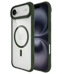Buddi Hybrid Apple iPhone Air Hoesje MagSafe Back Cover Transparant Groen afbeelding
