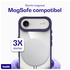 Buddi Hybrid Apple iPhone Air Hoesje MagSafe Back Cover Transparant Paars afbeelding 3