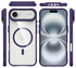 Buddi Hybrid Apple iPhone Air Hoesje MagSafe Back Cover Transparant Paars afbeelding 9