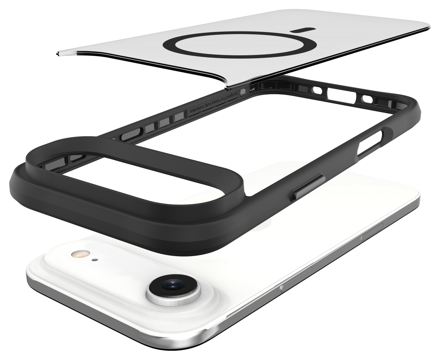 Buddi Hybrid Apple iPhone 17 Air Hoesje MagSafe Back Cover Matte Zwart afbeelding 10