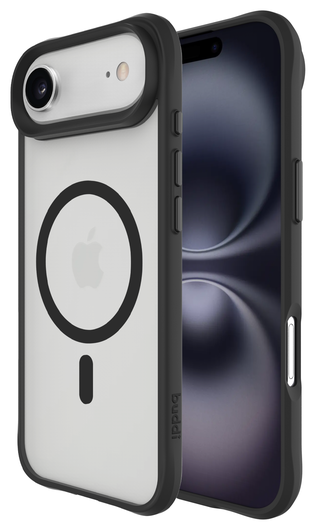 Buddi Hybrid Apple iPhone 17 Air Hoesje MagSafe Back Cover Matte Zwart afbeelding 1