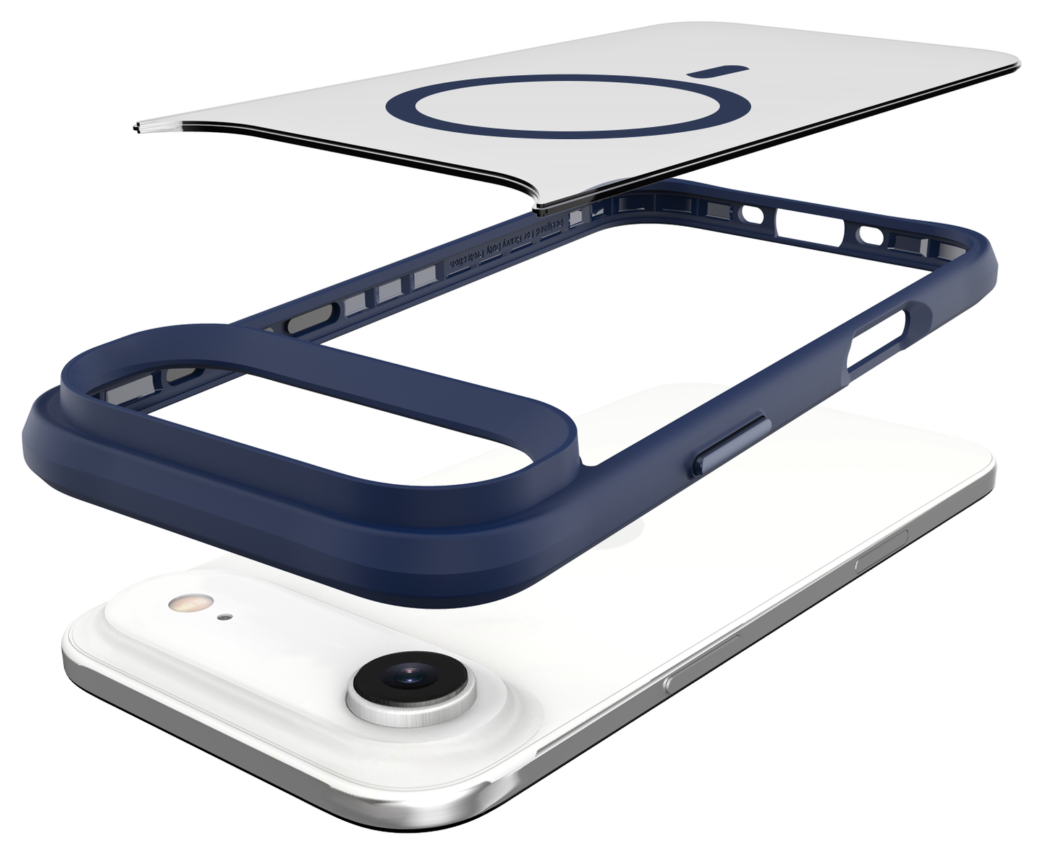 Buddi Hybrid Apple iPhone 17 Air Hoesje MagSafe Back Cover Matte Blauw afbeelding 10