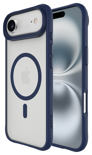 Buddi Hybrid Apple iPhone 17 Air Hoesje MagSafe Back Cover Matte Blauw afbeelding 1