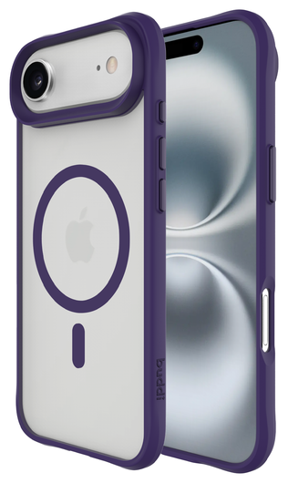 Buddi Hybrid Apple iPhone 17 Air Hoesje MagSafe Back Cover Matte Paars afbeelding 1
