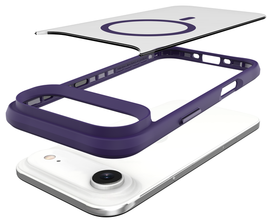 Buddi Hybrid Apple iPhone 17 Air Hoesje MagSafe Back Cover Matte Paars afbeelding 10
