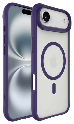 Buddi Hybrid Apple iPhone 17 Air Hoesje MagSafe Back Cover Matte Paars afbeelding 8